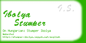 ibolya stumper business card